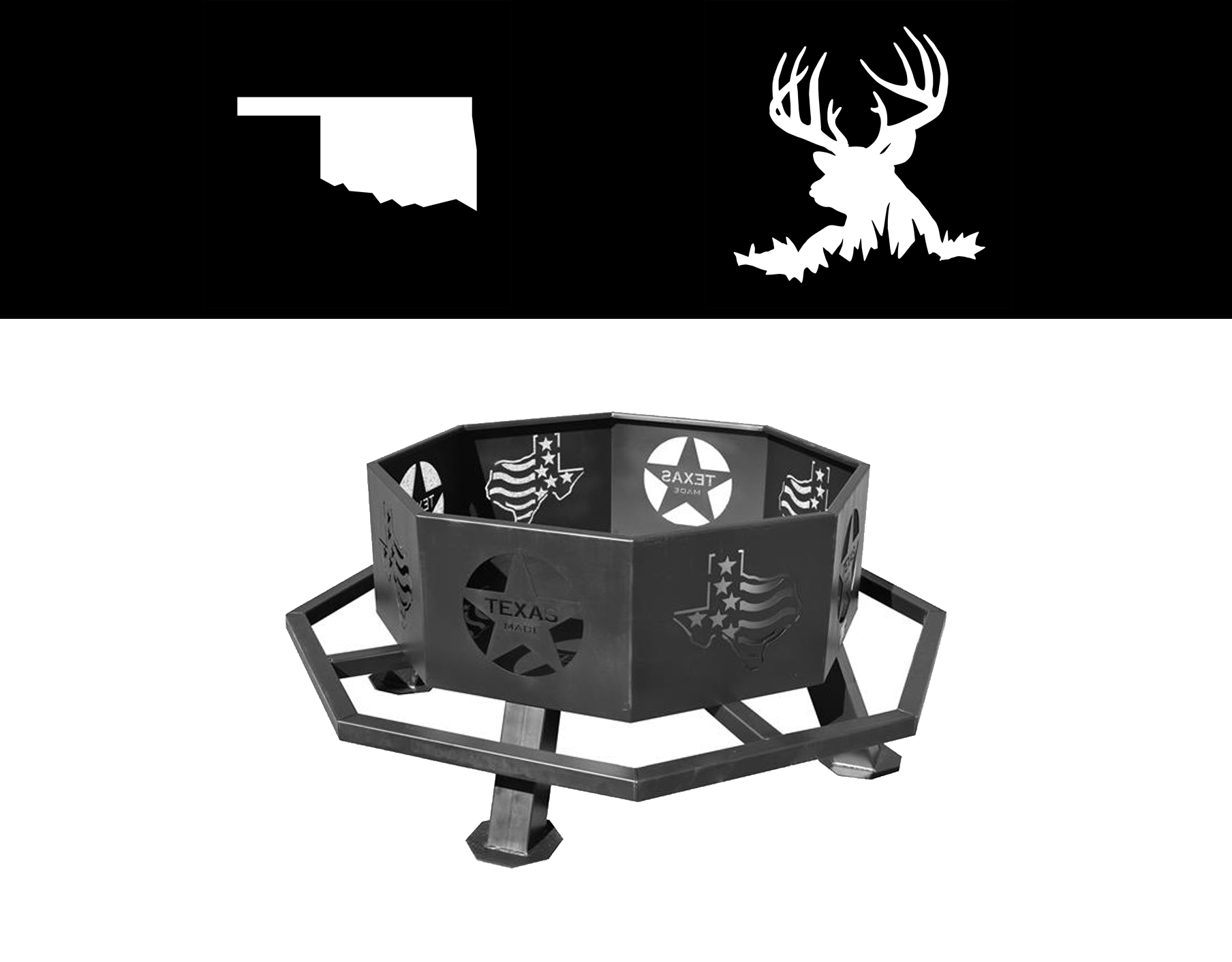 Asf Oklahoma Themed Fire Pit Cast And, Fire Pits Okc